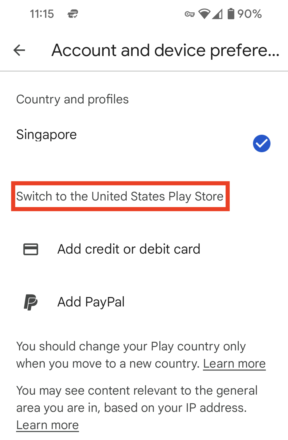 Como mudar o pa&iacute;s da Google Play com uma VPN no Android