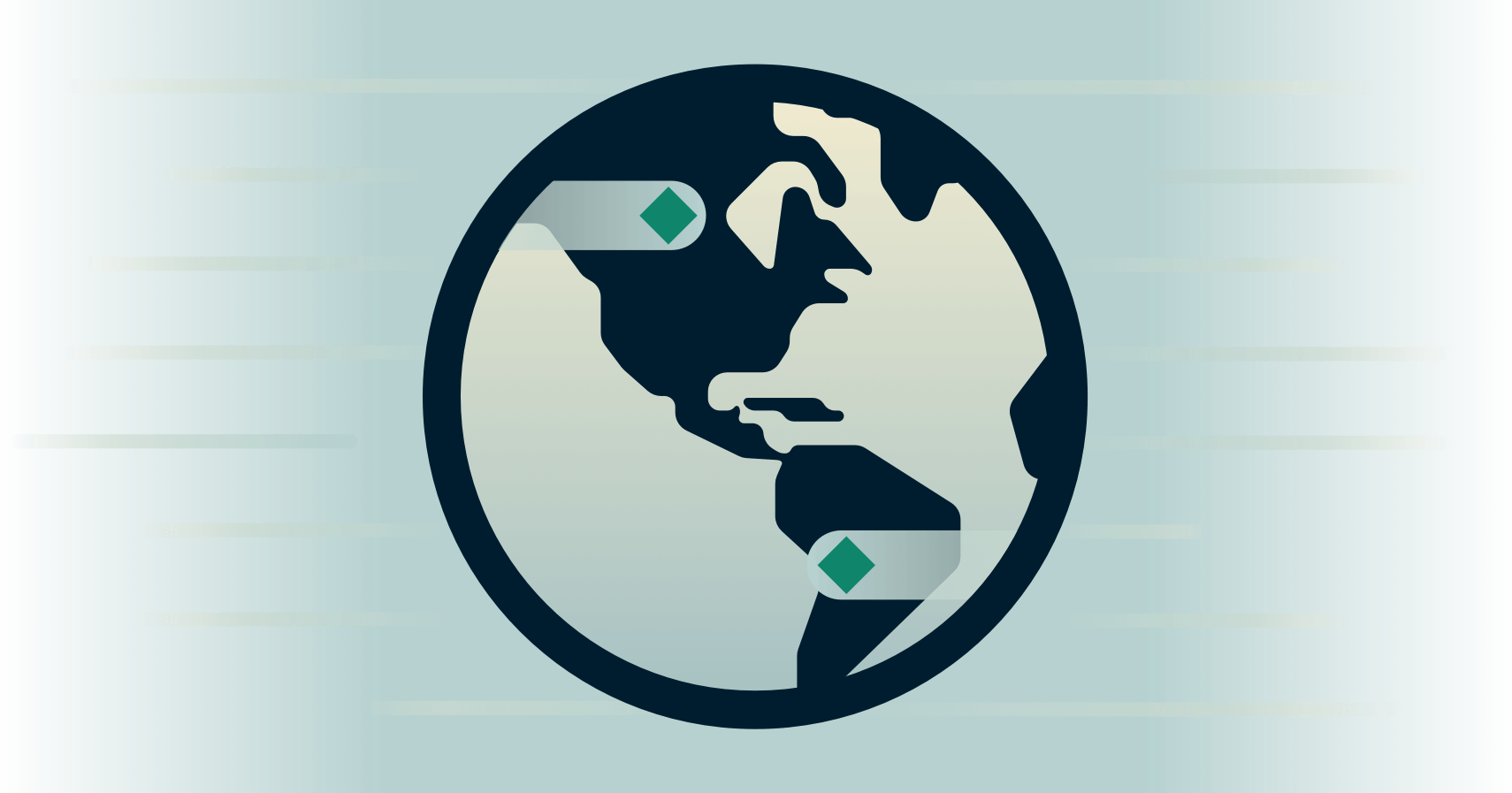 Globe sur fond vert illustrant les grandes vitesses.
