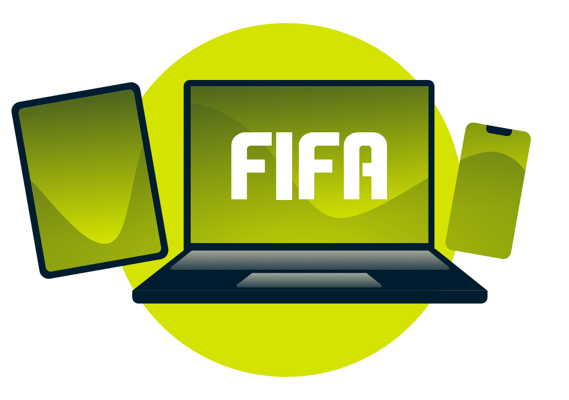 Vari&eacute;t&eacute; d'appareils avec le logo FIFA