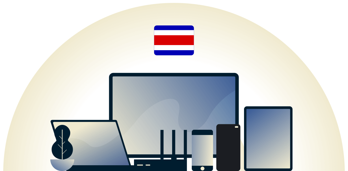 Costa-Rica-VPN schützt eine Vielzahl von Geräten.